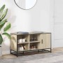 Banco zapatero madera de ingeniería roble sonoma 100x40x53,5 cm