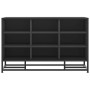 Banco zapatero madera de ingeniería y metal negro 84x40x53,5 cm