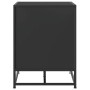 Banco zapatero madera de ingeniería y metal negro 84x40x53,5 cm