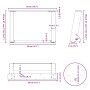Patas de mesa de centro forma U 2uds acero negro 50x(30-31) cm