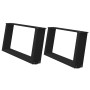 Patas de mesa de centro forma U 2uds acero negro 70x(30-31) cm