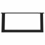 Patas de mesa de centro forma U 2uds acero negro 70x(30-31) cm