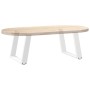 Patas de mesa de centro forma U 2uds acero blanco 50x(42-43) cm