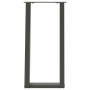 Patas mesa consola forma U 2 uds acero antracita 28x(72-73) cm
