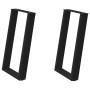 Patas para mesa comedor forma U 2uds acero negro 50x(72-73)cm