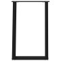 Patas para mesa comedor forma U 2uds acero negro 50x(72-73)cm