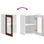 Armario de pared para cocina puerta cristal Porto roble ahumado