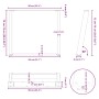 Patas para mesa de comedor en forma de U 2 uds acero negro