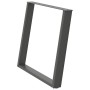 Patas para mesa comedor forma U 2uds antracita 90x(72-73) cm