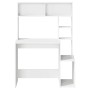 Escritorio estantes madera contrachapada blanco 100x45x140 cm