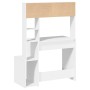 Escritorio estantes madera contrachapada blanco 100x45x140 cm