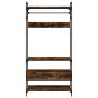 Armario cajones madera ingeniería roble ahumado 89x39x184,5 cm