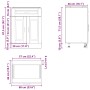Mueble bajo de cocina porto roble ahumado madera reconstituida
