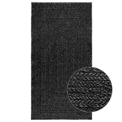 Alfombra ZIZUR apariencia yute interior exterior antracita