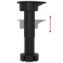 Mueble bajo de cocina Porto madera contrachapada negro
