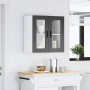 Armario de pared para cocina con puerta de cristal Porto negro