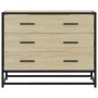 Cajonera de madera contrachapada color roble sonoma 70x41x56 cm