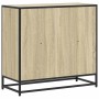 Estantería madera ingeniería color roble 80x35x76 cm