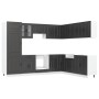 Mueble de cocina Kalmar negra 14 piezas madera contrachapada
