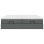 Estructura cama otomana colchones tela gris oscuro 180x200cm