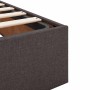 Estructura cama otomana colchón tela marrón oscuro 90x200cm