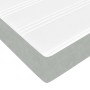 Estructura cama otomana colchón terciopelo gris claro 90x200cm