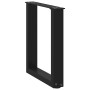 Patas de mesa de centro forma U 2uds acero negro 28x(42-43) cm