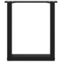 Patas de mesa de centro forma U 2uds acero negro 28x(42-43) cm
