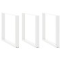 Patas para mesa centro forma U 3 uds blanco 80x(72-73) cm acero