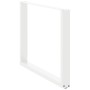Patas mesa centro forma de U 2 uds acero blanco 100x(72-73) cm