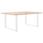Patas mesa centro forma de U 2 uds acero blanco 100x(72-73) cm