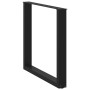 Patas para mesa centro forma U 2 uds acero negro 80x(72-73) cm