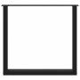 Patas para mesa centro forma U 2 uds acero negro 80x(72-73) cm