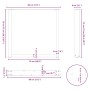 Patas para mesa centro forma U 2 uds acero negro 80x(72-73) cm