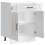 Mueble bajo cocina Kalmar madera ingeniería blanca alto brillo