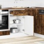 Mueble bajo de cocina Kalmar madera ingeniería de roble ahumado