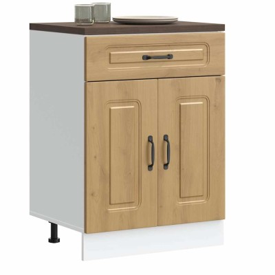 Mueble bajo de cocina Kalmar roble artesanal madera ingeniería