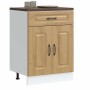Mueble bajo de cocina Kalmar roble artesanal madera ingeniería