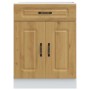 Mueble bajo de cocina Kalmar roble artesanal madera ingeniería