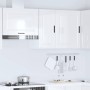 Armario pared cocina Porto madera ingeniería blanca alto brillo