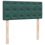 Estructura cama otomana colchón terciopelo verde oscuro