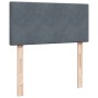 Estructura cama otomana colchones terciopelo gris oscuro