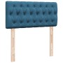 Estructura de cama otomana colchones terciopelo azul oscuro