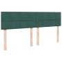 Estructura de cama otomana colchones terciopelo verde oscuro