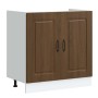 Mueble bajo para fregadero Kalmar roble marrón 80x46x81,5 cm