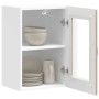 Armario pared cocina puerta de cristal Kalmar roble sonoma