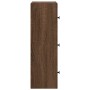 Estantería de madera de ingeniería marrón roble 40x24x77 cm