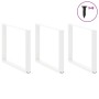 Patas mesa centro forma de U 2 uds acero blanco 100x(72-73) cm