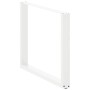 Patas mesa centro forma de U 2 uds acero blanco 100x(72-73) cm