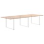 Patas mesa centro forma de U 2 uds acero blanco 100x(72-73) cm